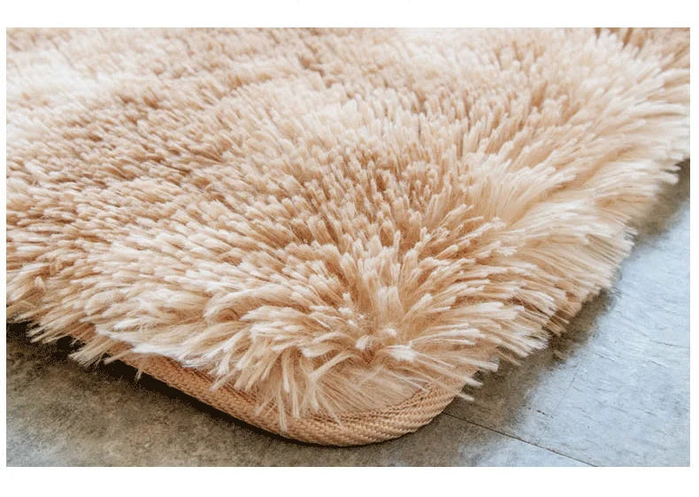 Flauschiger Plüschteppich in Uni- und Batikfarben für Wohnzimmer und Schlafzimmer – 40 × 60 bis 160 × 230 cm, 3,5 cm Flor, rechteckig, 12 Farben