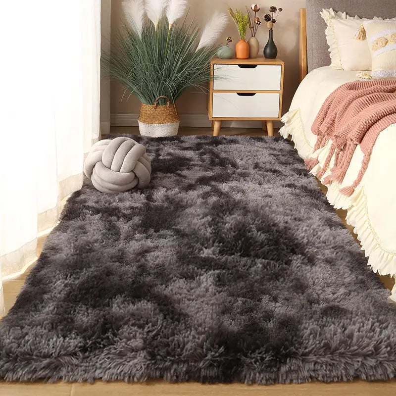 Waschbarer Langflor-Teppich mit Gummiunterseite für Wohnzimmer und Kinderzimmer – 50 × 80 bis 160 × 230 cm, rechteckig, rutschfest, 17 Farben