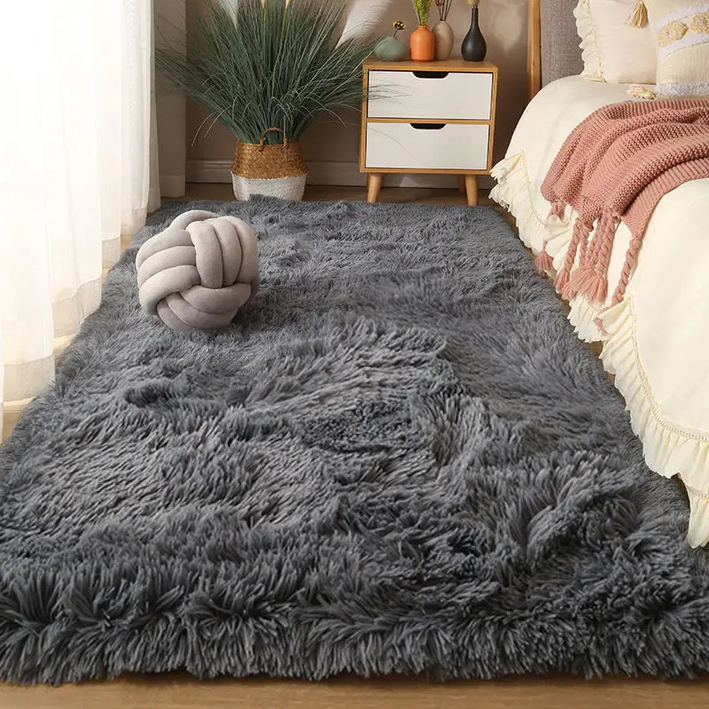 Waschbarer Langflor-Teppich mit Gummiunterseite für Wohnzimmer und Kinderzimmer – 50 × 80 bis 160 × 230 cm, rechteckig, rutschfest, 17 Farben