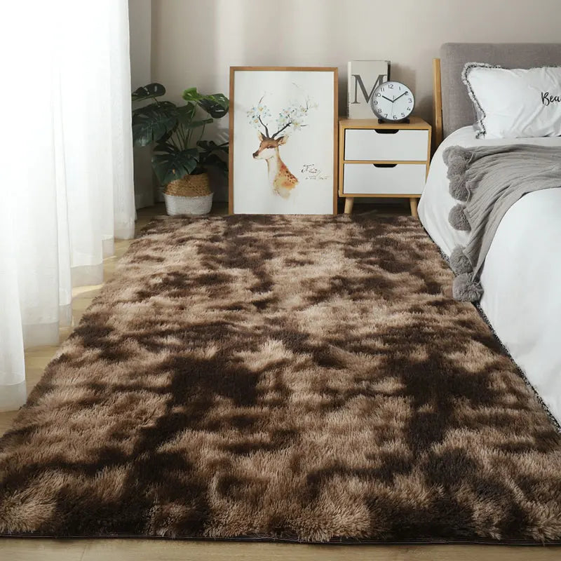 Waschbarer Langflor-Teppich mit Gummiunterseite für Wohnzimmer und Kinderzimmer – 50 × 80 bis 160 × 230 cm, rechteckig, rutschfest, 17 Farben