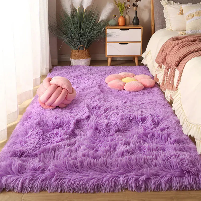 Waschbarer Langflor-Teppich mit Gummiunterseite für Wohnzimmer und Kinderzimmer – 50 × 80 bis 160 × 230 cm, rechteckig, rutschfest, 17 Farben