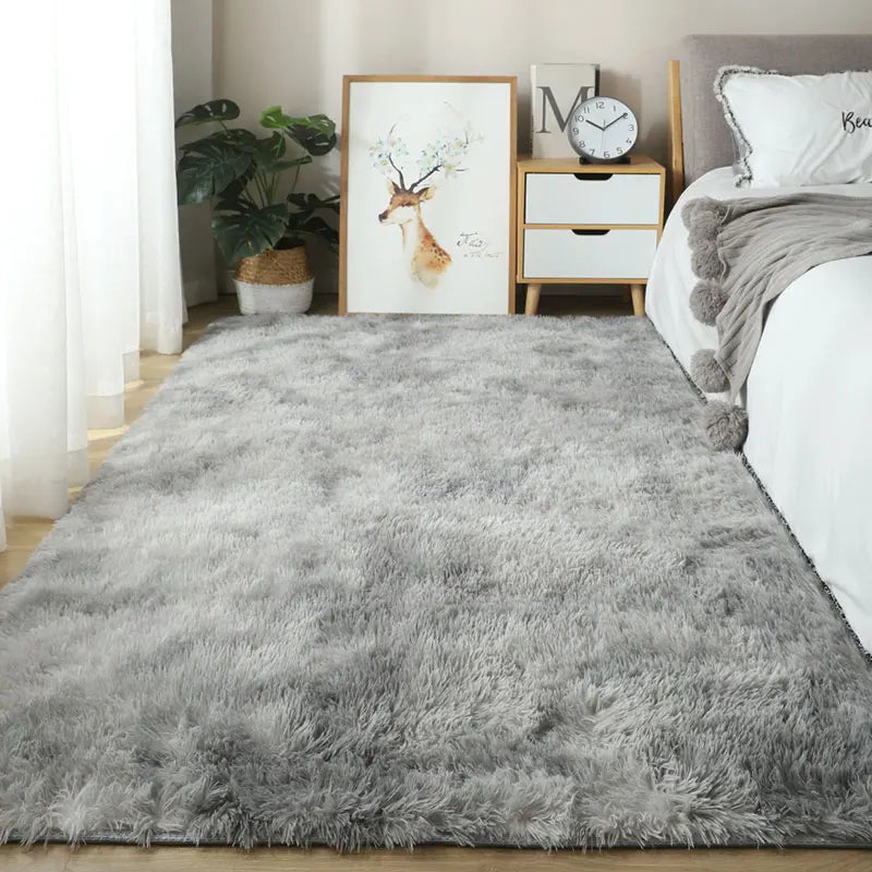 Waschbarer Langflor-Teppich mit Gummiunterseite für Wohnzimmer und Kinderzimmer – 50 × 80 bis 160 × 230 cm, rechteckig, rutschfest, 17 Farben
