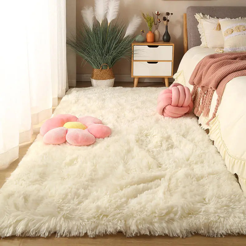 Waschbarer Langflor-Teppich mit Gummiunterseite für Wohnzimmer und Kinderzimmer – 50 × 80 bis 160 × 230 cm, rechteckig, rutschfest, 17 Farben