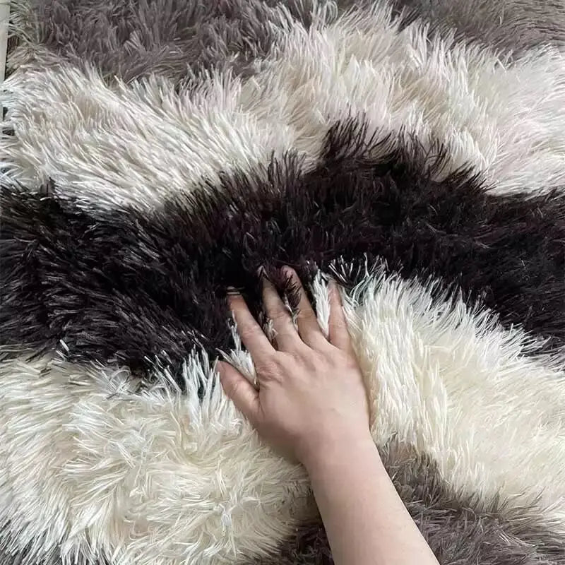 Shaggy-Teppich uni oder mit Zickzackmuster für Wohnzimmer, Schlafzimmer und Kinderzimmer – 40 × 60 bis 160 × 230 cm, ca. 4 cm Flor, 18 Farben