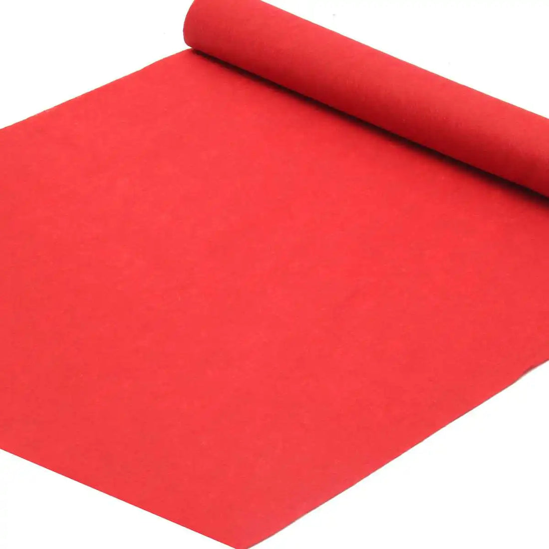 Roter Teppich als Gangläufer für Hochzeit, Bankett und Feiern – 1 m breit, 1 bis 13 m lang, 1 oder 2 mm dick, Vlies, für innen und außen