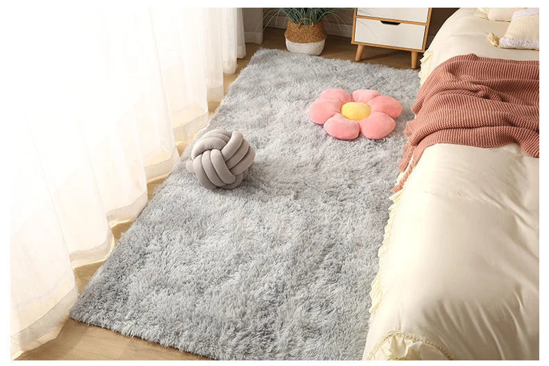 Dicker Hochflor-Teppich für Wohnzimmer, Couchtisch und Mädchenzimmer – 50 × 80 bis 160 × 230 cm, rechteckig, flauschig, rutschfest, 15 Farben