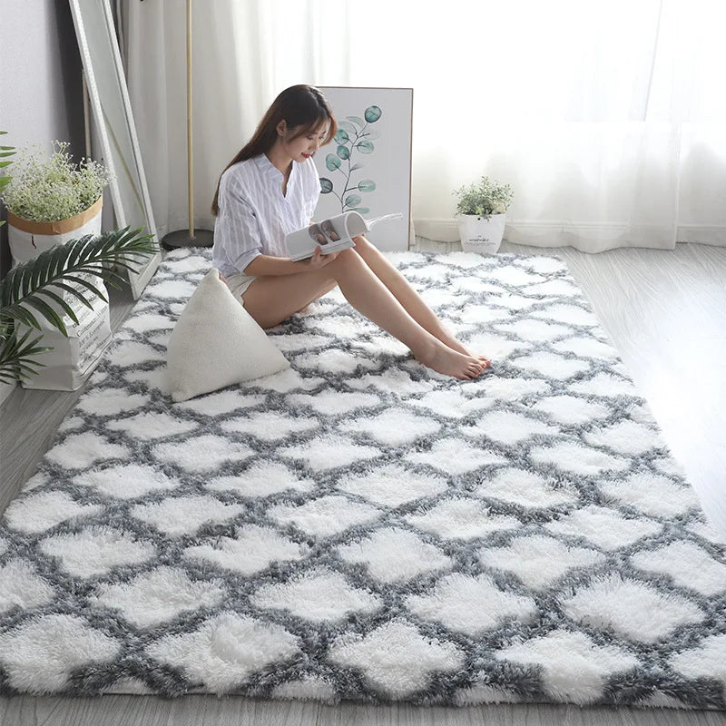 Shaggy-Teppich uni oder mit Zickzackmuster für Wohnzimmer, Schlafzimmer und Kinderzimmer – 40 × 60 bis 160 × 230 cm, ca. 4 cm Flor, 18 Farben
