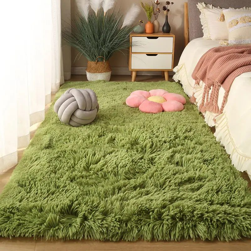 Waschbarer Langflor-Teppich mit Gummiunterseite für Wohnzimmer und Kinderzimmer – 50 × 80 bis 160 × 230 cm, rechteckig, rutschfest, 17 Farben