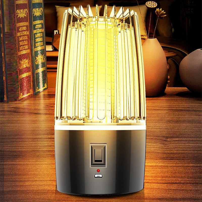 Akku-Mückenfalle mit UV-LED-Licht und Ansaugung, auch als Campinglampe, für Schlafzimmer, Garten und Camping – 4000 mAh, USB, 20–50 m², leise