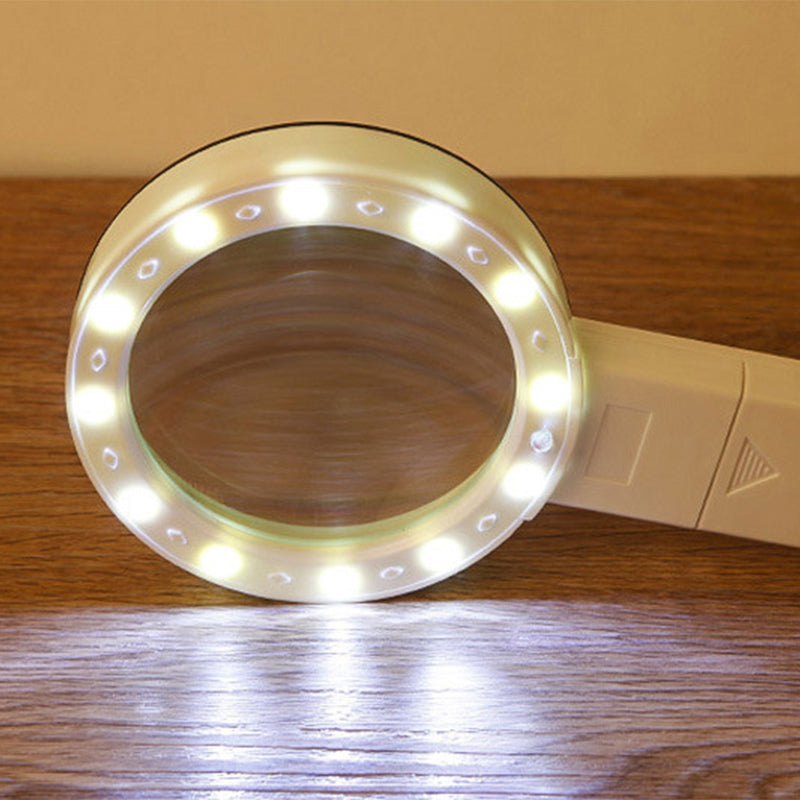 Optische Handlupe mit 30-facher Vergrößerung und LED-Licht für Münzen, Briefmarken und Kleingedrucktes – handlich, für Handarbeit und Reparaturen