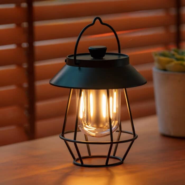 Kabellose Akku-Tischlampe für Terrasse, Balkon und Esstisch – 5000 mAh, bis 120 Std. Leuchtdauer, 2700–6500 K, ca. 25 cm, Schwarz oder Weiß
