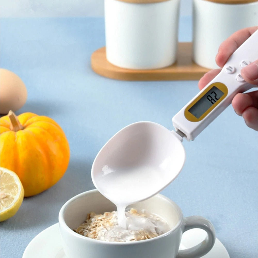 Digitaler Messlöffel mit LCD-Anzeige für Gewürze, Backzutaten und Flüssigkeiten – 0,5 bis 500 g, lebensmittelechtes ABS, Batterie CR2032