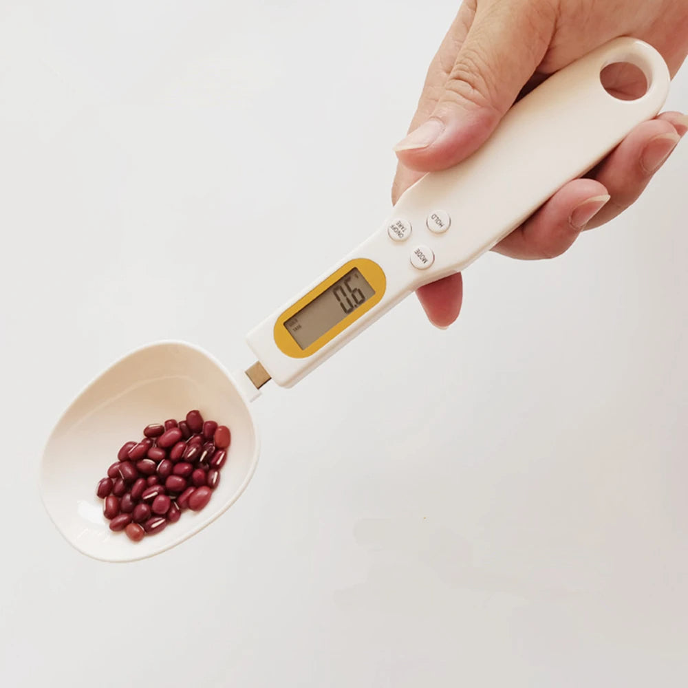 Digitaler Messlöffel mit LCD-Anzeige für Gewürze, Backzutaten und Flüssigkeiten – 0,5 bis 500 g, lebensmittelechtes ABS, Batterie CR2032