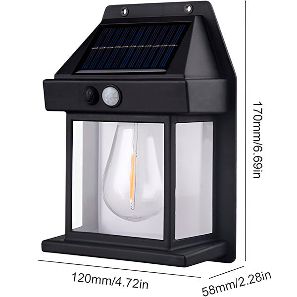 Solar-LED-Außenleuchte mit Bewegungsmelder für Einfahrt, Gartenweg und Terrasse – warmweiß, kabellos, wetterfest, ohne Stromanschluss