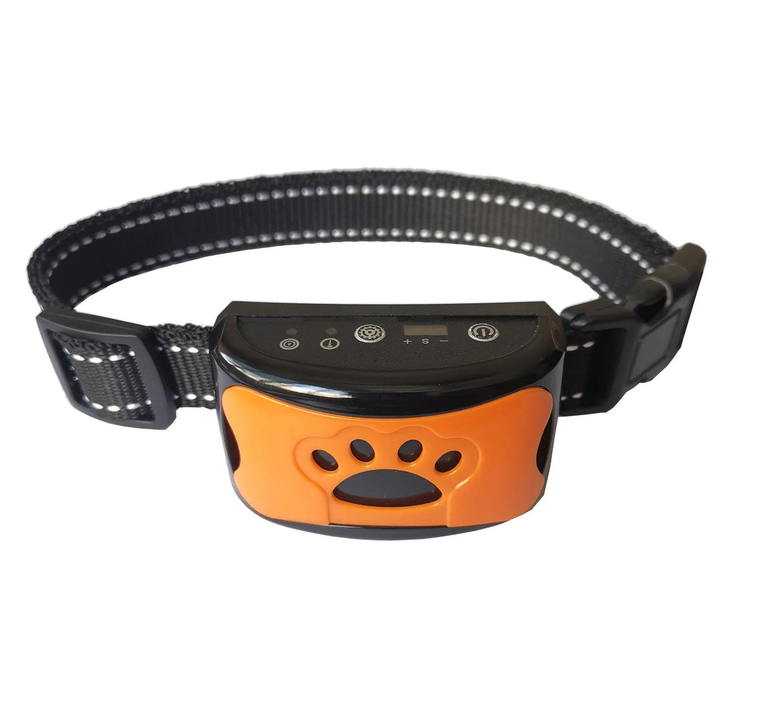 Antibell-Halsband mit Ton und Vibration ohne Stromimpuls fürs Hundetraining – für Hunde von ca. 3,6 bis 54 kg, einstellbare Empfindlichkeit, USB-Akku