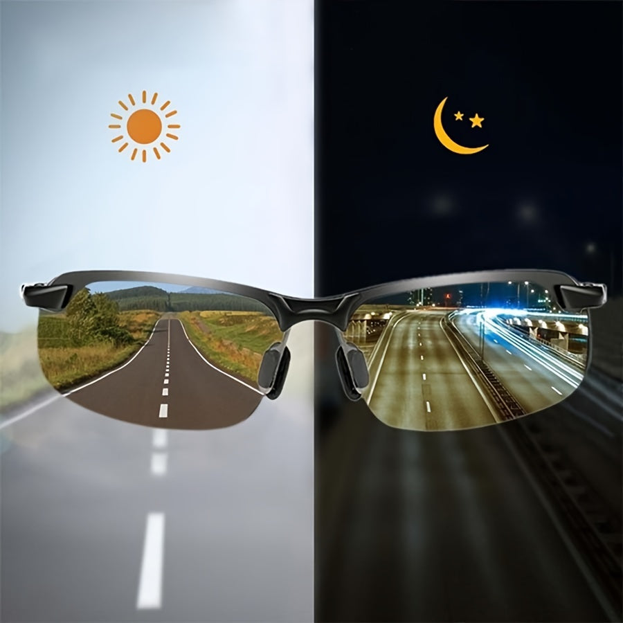 Polarisierte Sonnenbrille mit selbsttönenden Gläsern für Autofahren, Radfahren und Angeln – photochrom, weniger Blendung, eine Brille für jedes Licht