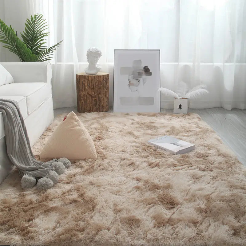 Flauschiger Plüschteppich für Wohnzimmer, Kinderzimmer und Flur – 50 × 80 bis 160 × 200 cm, rechteckig, rutschfest, bis 40 °C waschbar, 7 Farben
