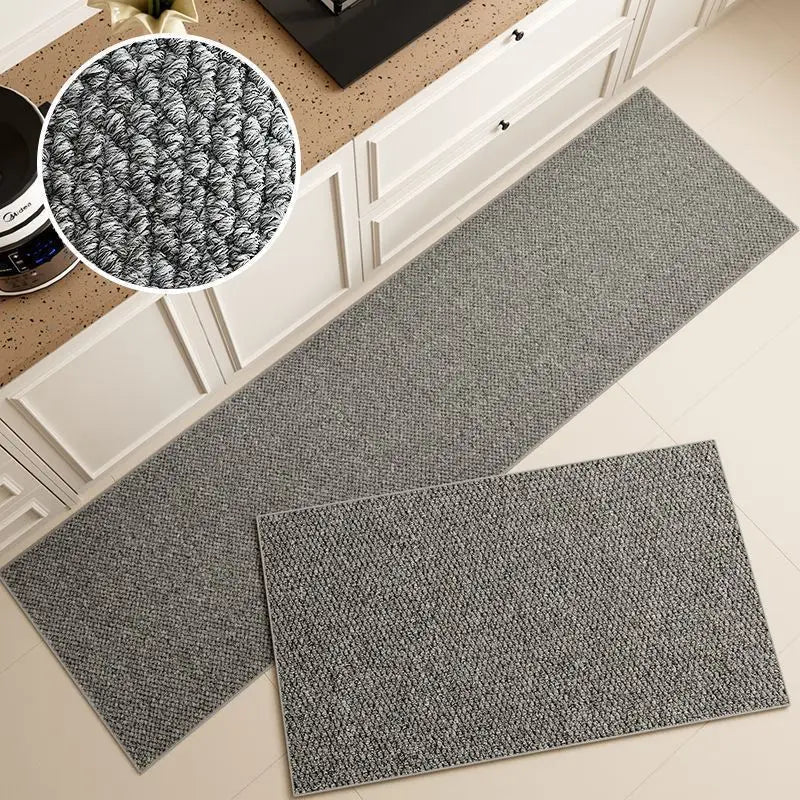 Küchenläufer mit Ringstruktur im japanischen Stil für Küche und Eingang – 40 × 60 bis 60 × 180 cm, auch als Set, saugfähig, ölbeständig, 3 Farben