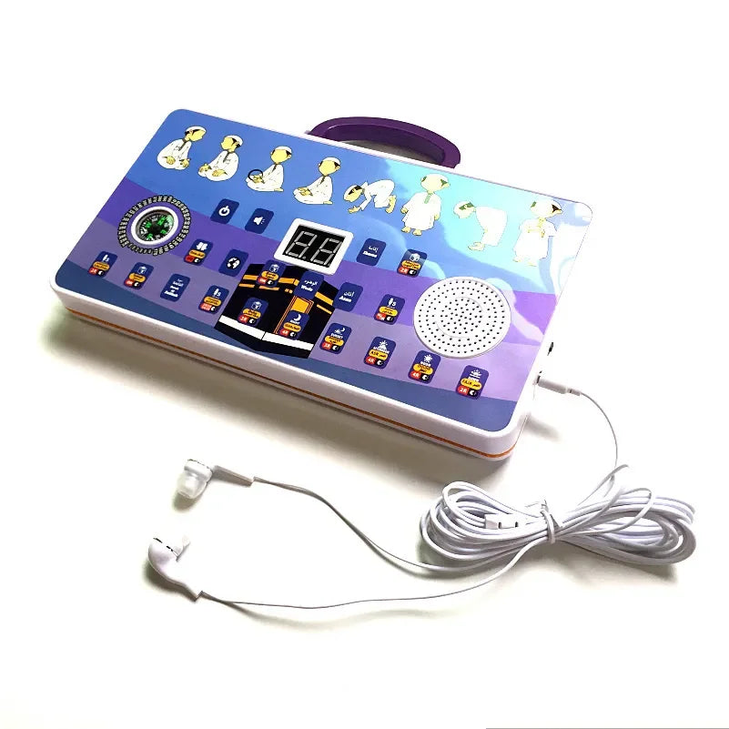 Interaktiver Gebetsteppich für Kinder mit elektronischer Lautsprecherbox zum Lernen des Gebets – 100 × 60 cm, batteriebetrieben, mit Anleitung
