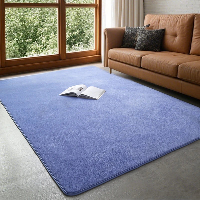 Weicher Teppich aus Korallensamt für Wohnzimmer, Schlafzimmer und Spielecke – 40 × 60 bis 200 × 300 cm, rechteckig, rutschfest, 11 Farben