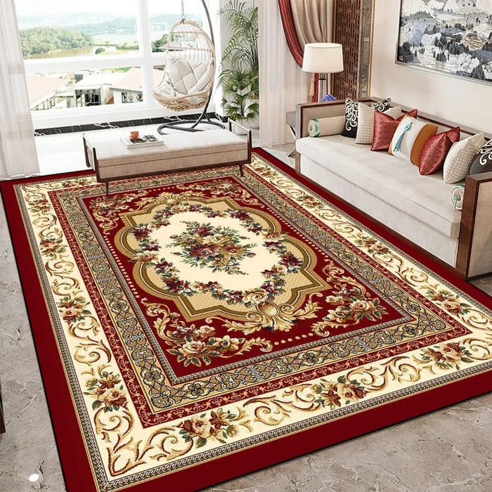 Teppich im europäischen Luxus-Stil für Wohnzimmer, Schlafzimmer und Sofabereich – 40 × 60 bis 120 × 160 cm, rechteckig, weich, rutschfest, 7 Motive