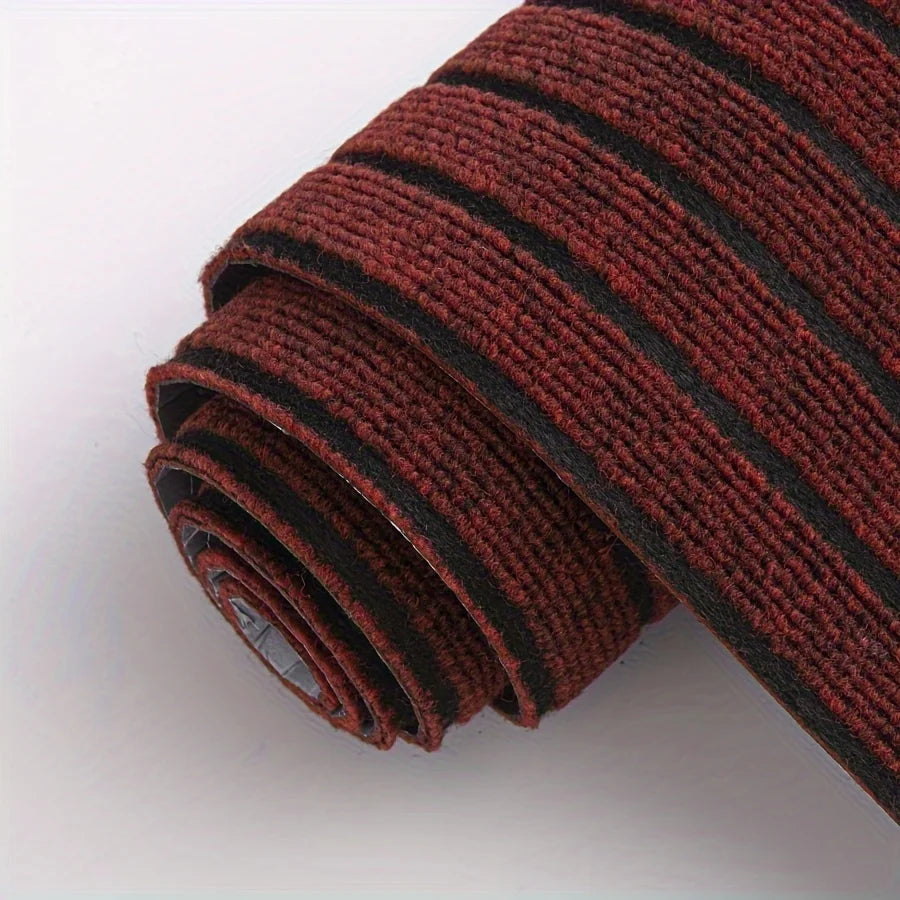 Selbstklebender Teppich von der Rolle für Küche, Flur und Eingang – 40 × 100 bis 40 × 300 cm, gestreift, rutschfest, PVC-Rücken, 11 Farben