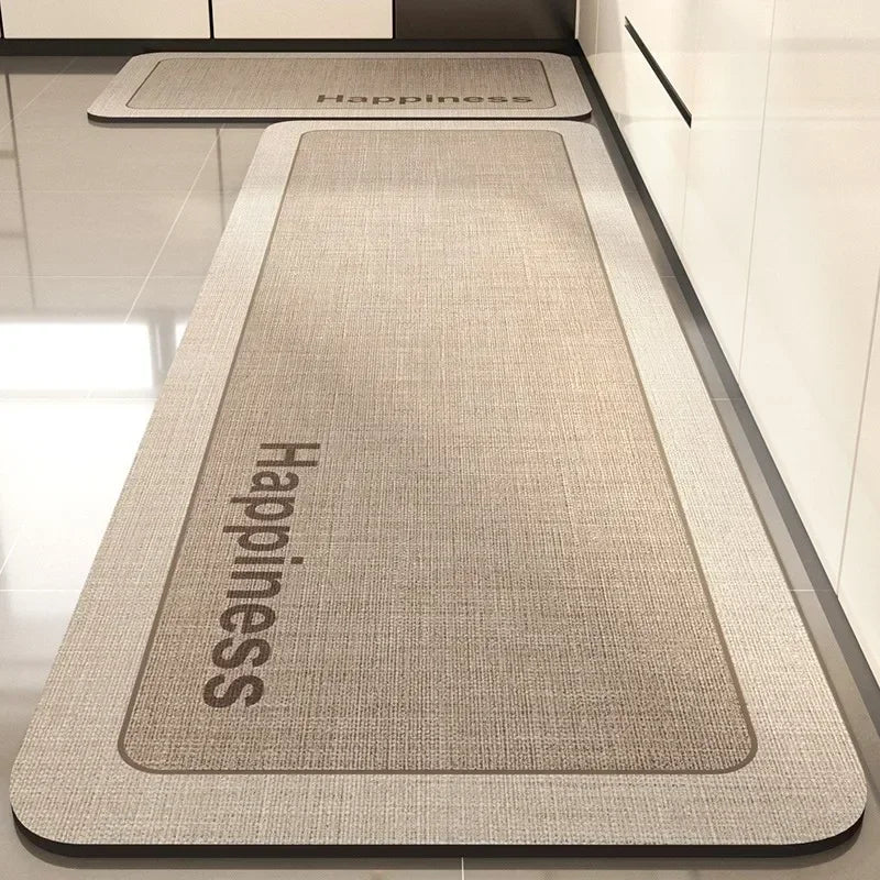 Saugfähige Küchenmatte mit Kieselgur-Oberfläche für Küche und Bad – 50 × 80 bis 160 × 230 cm, 4 mm, schnell trocknend, rutschfest, 12 Motive