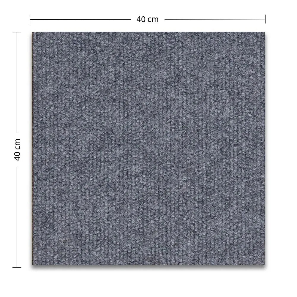 Selbstklebende Teppichfliese aus Polyester für Schlafzimmer und Wohnung – 40 × 40 cm, rutschhemmend, ohne Werkzeug verlegbar, einfarbig, 7 Farben
