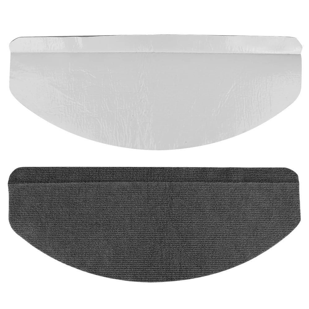 Selbstklebende Stufenmatten aus Polyester für Treppenstufen – 65 × 21 cm, halbrund, schalldämmend, pflegeleicht, 15er-Set, 3 Farben