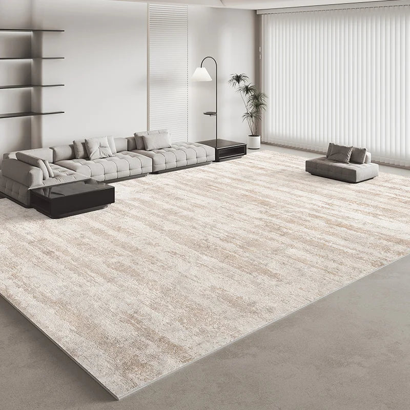 Minimalistischer Plüschteppich im italienischen Stil für Wohnzimmer und Schlafzimmer – 80 × 120 bis 200 × 300 cm, flauschig, gestreift, 14 Motive