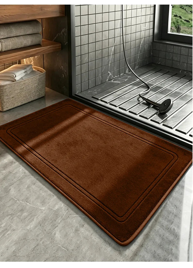 Superweicher Badvorleger aus Flanell als Duschmatte für Badezimmer und Küche – 40 × 60 oder 50 × 80 cm, saugfähig, schnell trocknend, 11 Farben