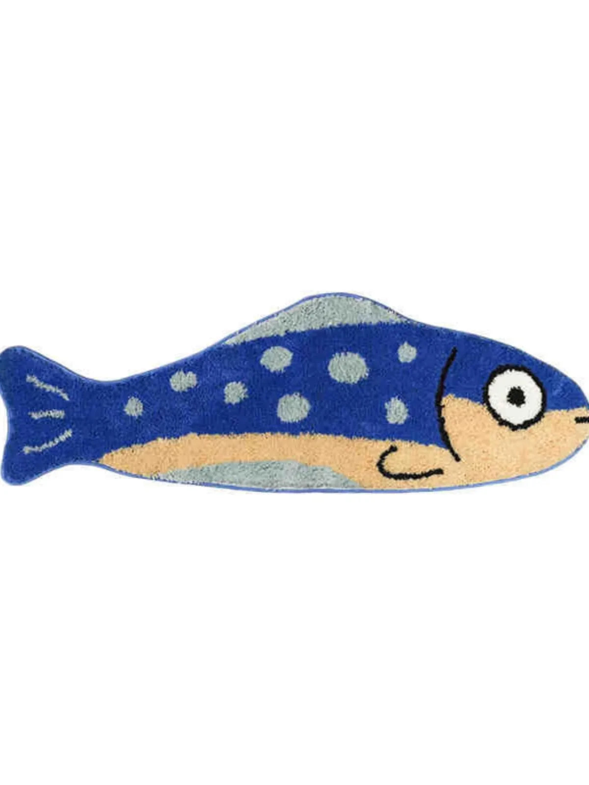 Bodenmatte in Fischform aus Kaschmir-Imitat für Schlafzimmer, Bad und Eingang – 40 × 120 cm, bedruckt, wasserdicht, rutschfest, 2 Motive