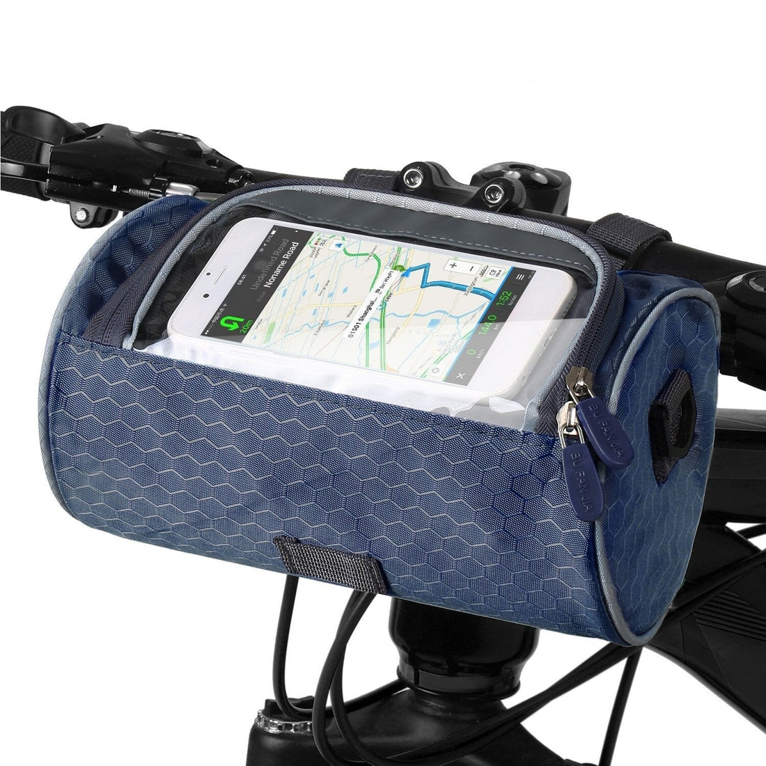 Fahrradtasche mit Touchscreen-Handyfach für Pendeln und Radtouren – 22 × 12,5 × 12,5 cm, Nylon und PVC, spritzwassergeschützt, 5 Farben