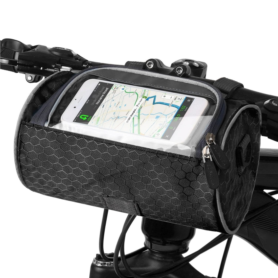 Fahrradtasche mit Touchscreen-Handyfach für Pendeln und Radtouren – 22 × 12,5 × 12,5 cm, Nylon und PVC, spritzwassergeschützt, 5 Farben