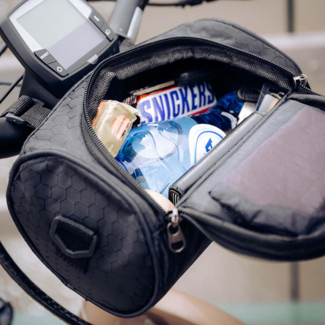 Fahrradtasche mit Touchscreen-Handyfach für Pendeln und Radtouren – 22 × 12,5 × 12,5 cm, Nylon und PVC, spritzwassergeschützt, 5 Farben