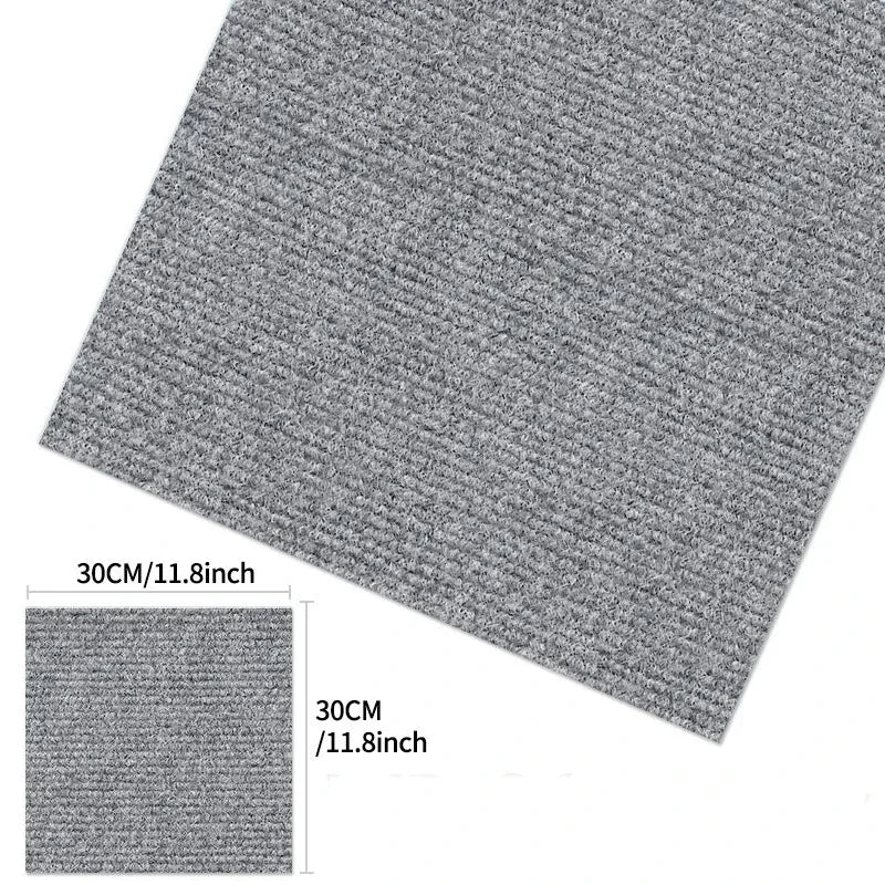 Selbstklebende Teppichfliesen zum Abziehen und Aufkleben für Küche, Esszimmer und Schlafzimmer – je 30 × 30 cm, Vlies, 1 bis 50 Stück, 5 Farben