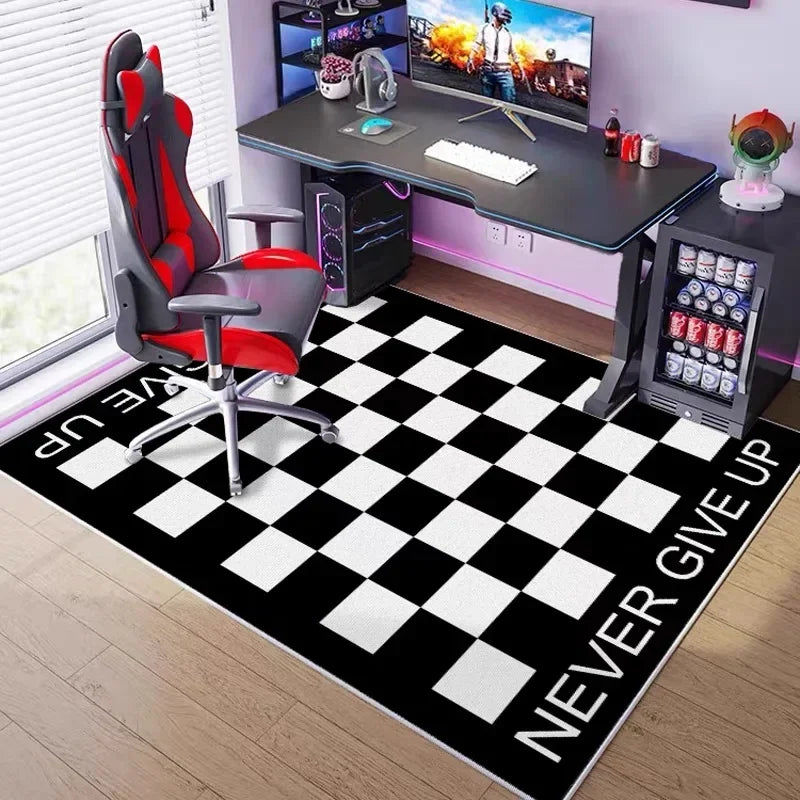 Gaming-Teppich aus Kristallsamt für E-Sport-Zimmer, Wohnzimmer und Büro – 80 × 120 bis 160 × 230 cm, schalldämmend, rutschfest, 14 Motive