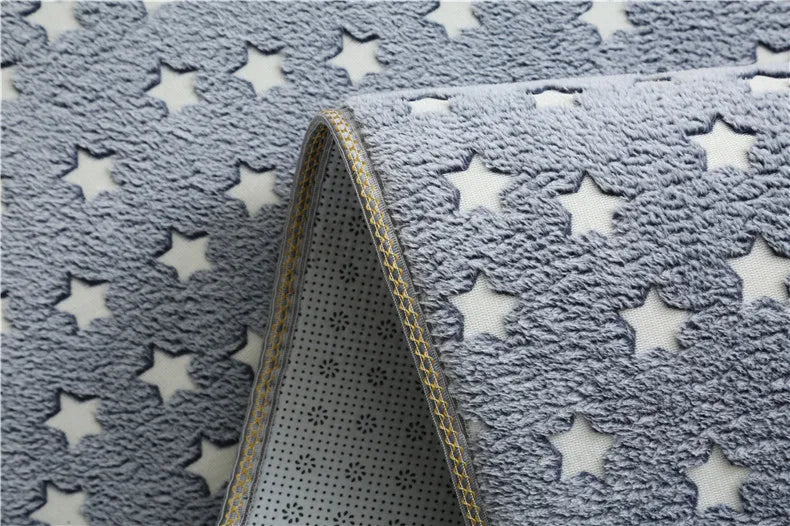 Im Dunkeln leuchtender Teppich mit 3D-Motiven für Kinderzimmer und Schlafzimmer – 40 × 60 bis 160 × 200 cm, Kurzflor, rutschfest, 12 Motive
