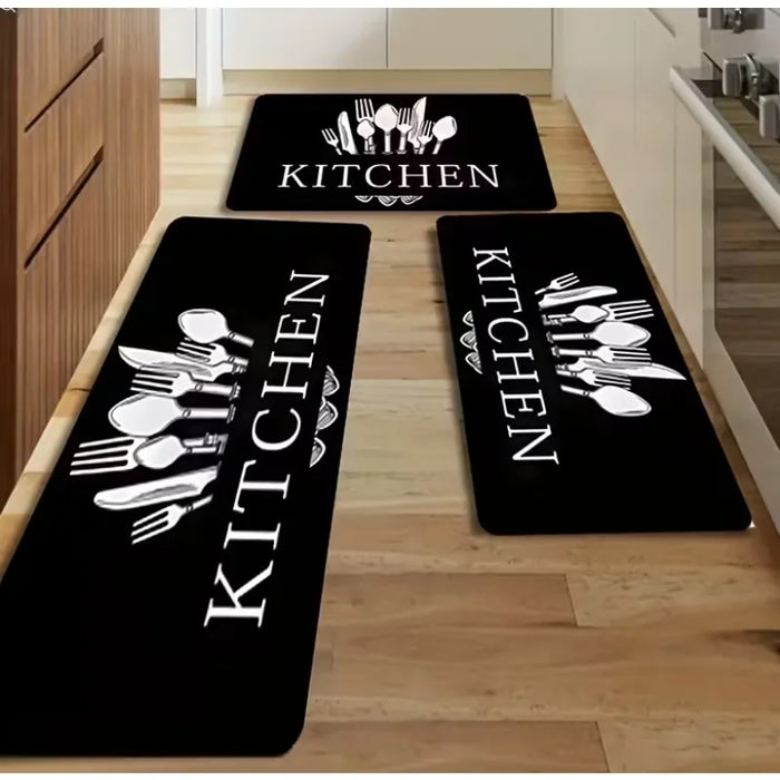 Weicher Küchenläufer aus Flanell für Küche, Flur und Waschküche – 40 × 60 bis 50 × 150 cm, auch im Set, rutschfest, waschbar