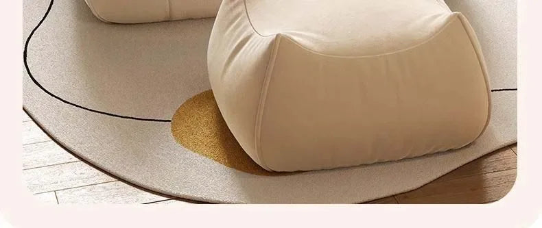 Sitzsack-Sessel mit Fußhocker und EPS-Füllung für Wohnzimmer, Schlafzimmer und Balkon – 80 × 70 × 60 cm, schmutzabweisend, 3 Farben