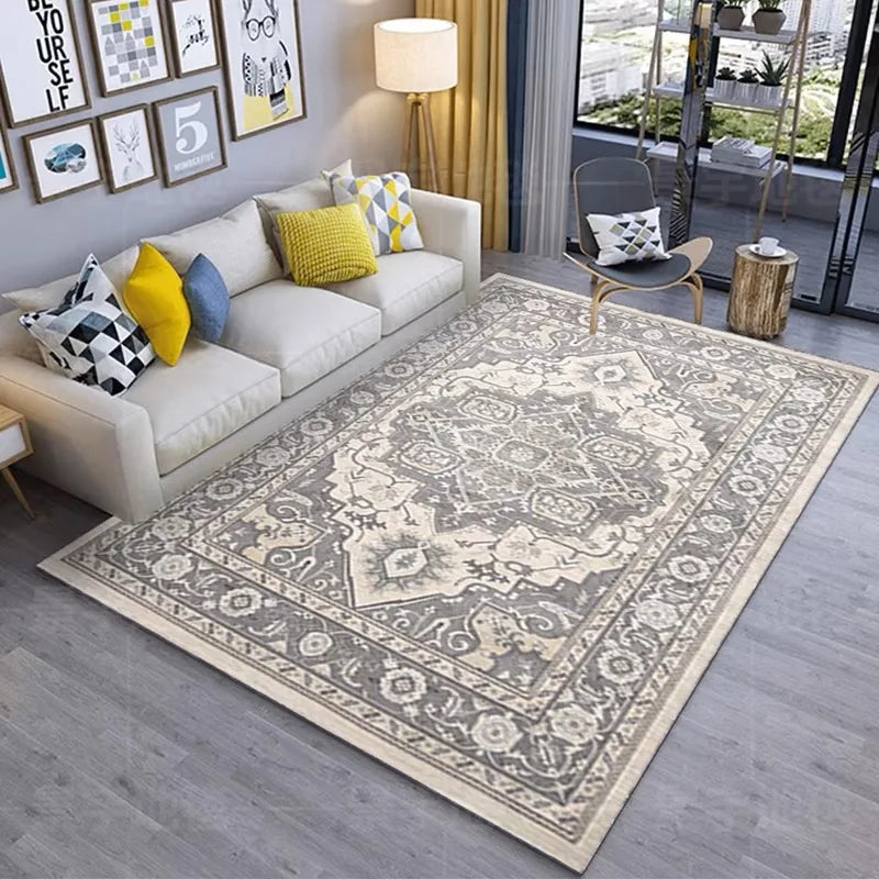 Teppich aus Kristallsamt im marokkanischen Boho-Stil für Wohnzimmer und Schlafzimmer – 40 × 60 bis 160 × 230 cm, bedruckt, schmutzabweisend, 25 Motive