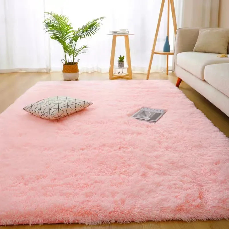 Flauschiger Shaggy-Teppich im nordischen Design für Schlafzimmer und Wohnzimmer – 40 × 60 bis 160 × 230 cm, rechteckig, Plüsch, 10 Farben