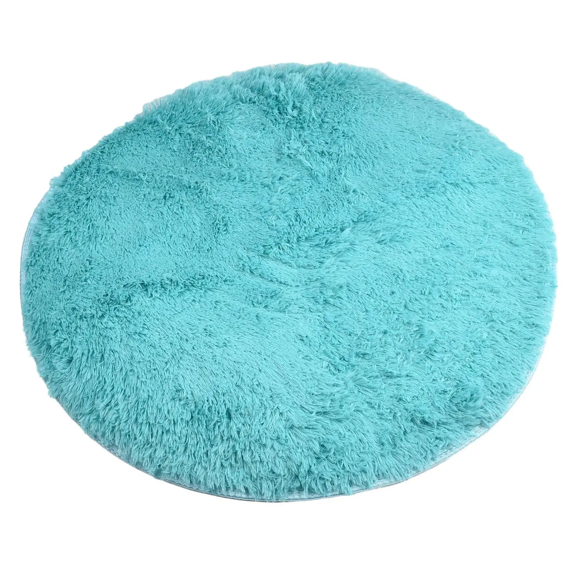 Runder Hochflor-Teppich mit 4 cm Flor für Wohnzimmer, Schlafzimmer und Kinderzimmer – Ø 40, 60 oder 80 cm, rutschfest, waschbar, 12 Farben