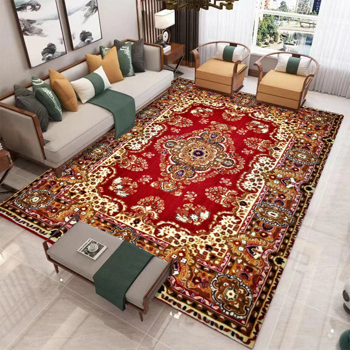 Retro-Teppich im europäischen Stil aus Flanell für Wohnzimmer, Schlafzimmer und Garderobe – 40 × 60 bis 120 × 160 cm, UV-Druck, rutschfest, 7 Motive