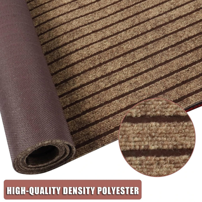 Gestreifte Türmatte als Küchenläufer für Küche und Eingang – 40 × 60 bis 50 × 300 cm, Polyester, rutschfester Gummirücken, 3 Farben