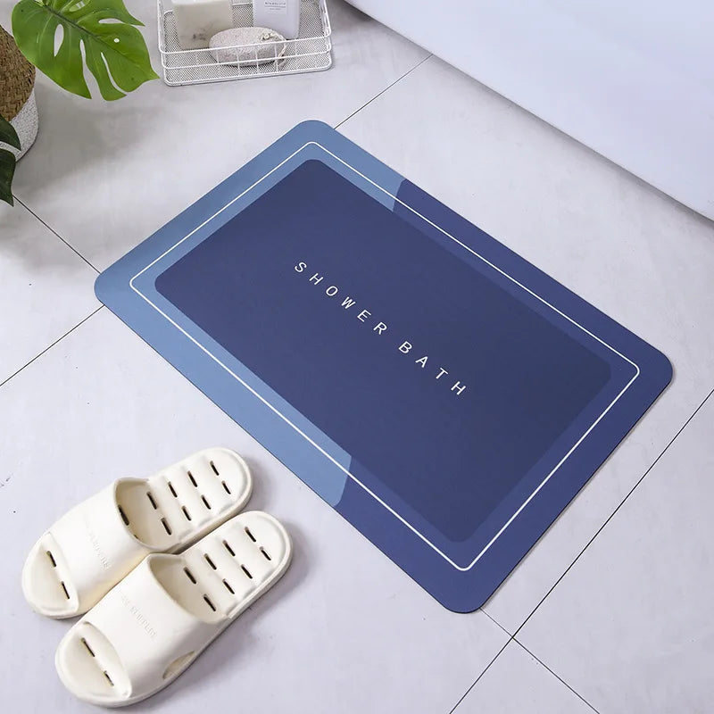 Saugfähige Badematte für Bad, WC und Küche – 40 × 50 bis 55 × 90 cm, schnell trocknend, rutschfest, abgeschrägte Kante, waschbar, 8 Motive