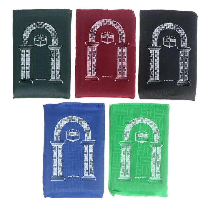 Tragbare Gebetsmatte aus Polyester mit Tasche für Reisen, Pilgerfahrt und Outdoor – 100 × 55 cm, regendicht, rutschfest, Torbogen-Motiv, 5 Farben