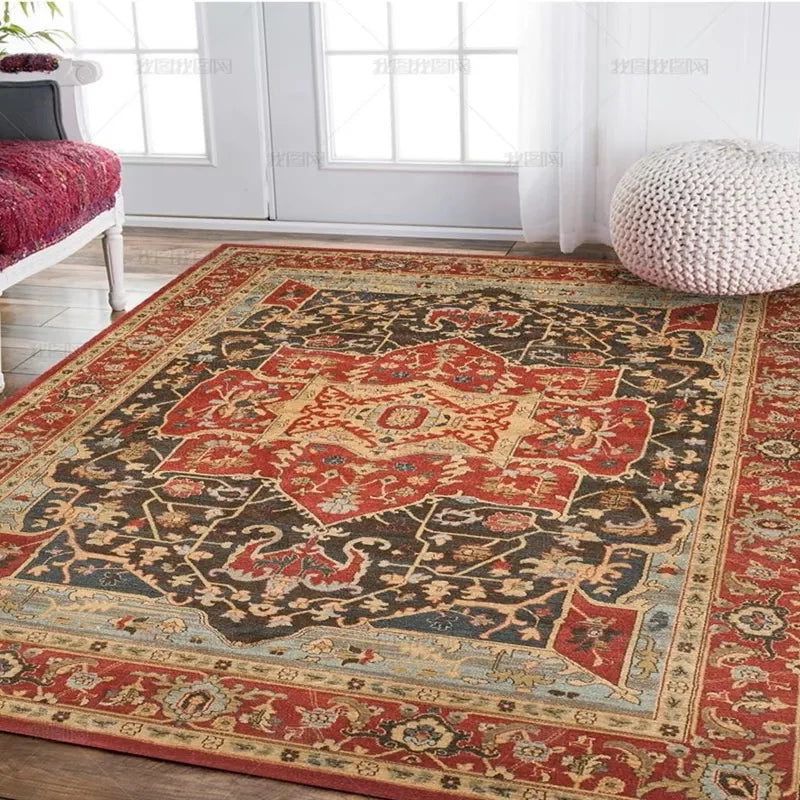 Teppich aus Kristallsamt im marokkanischen Boho-Stil für Wohnzimmer und Schlafzimmer – 40 × 60 bis 160 × 230 cm, bedruckt, schmutzabweisend, 25 Motive