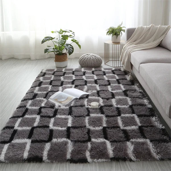 Flauschiger Shaggy-Teppich aus Kunstfell für Wohnzimmer und Kinderzimmer – 40 × 60 bis 160 × 200 cm, rechteckig, rutschfest, waschbar, 13 Designs
