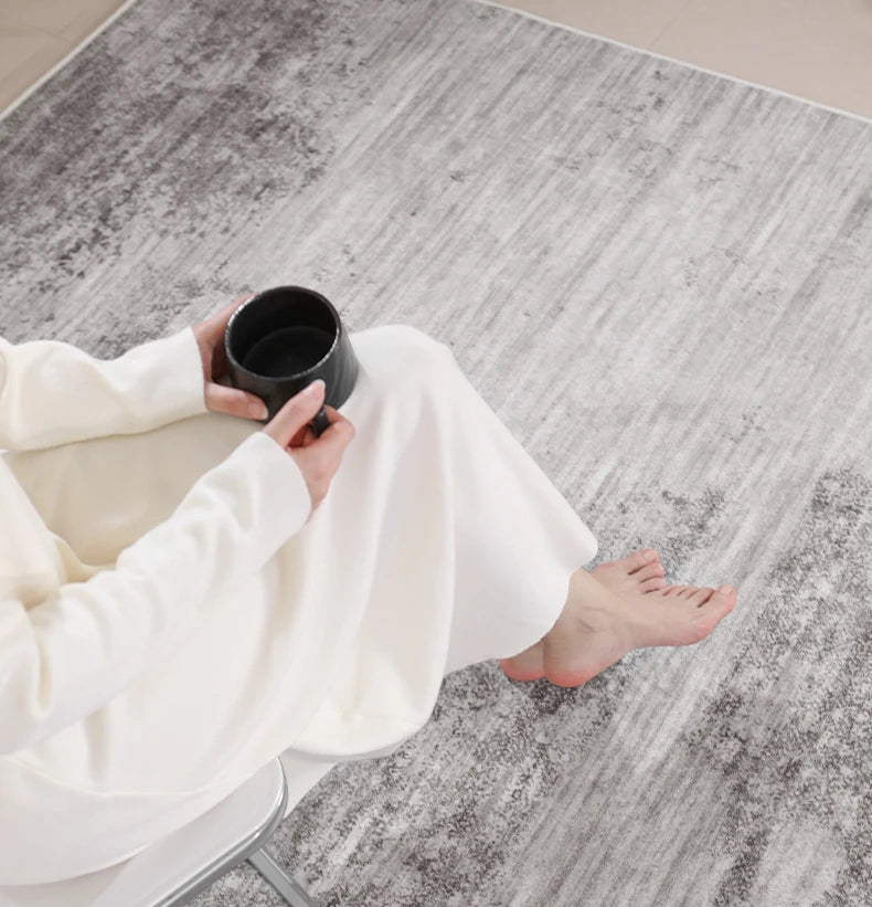 Minimalistischer Plüschteppich im italienischen Stil für Wohnzimmer und Schlafzimmer – 80 × 120 bis 200 × 300 cm, flauschig, gestreift, 14 Motive